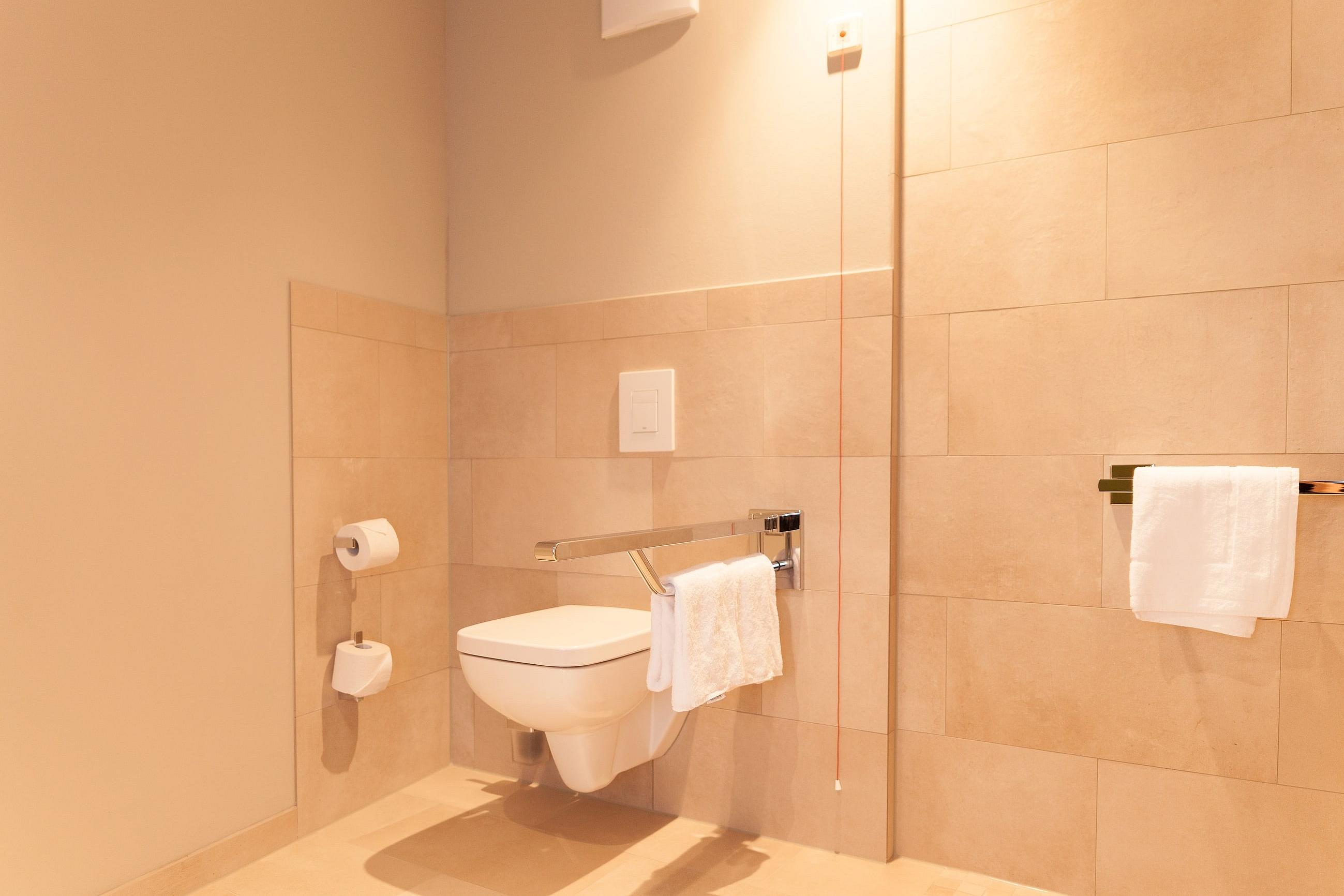 Barrierefreies WC mit Halterung